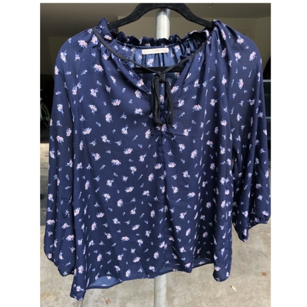 Floral Blue Blouse